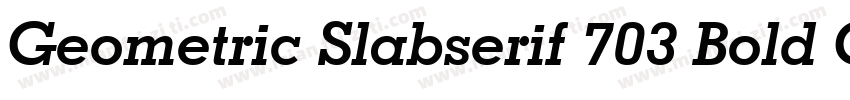 Geometric Slabserif 703 Bold Conden字体转换